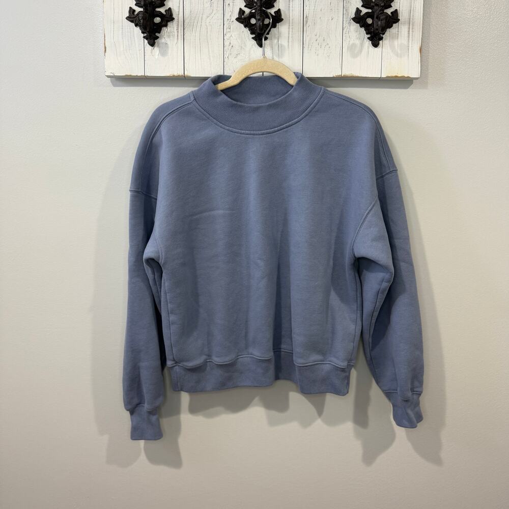 Abercrombie & Fitch Light Blue Mock Neck Sweatshirt